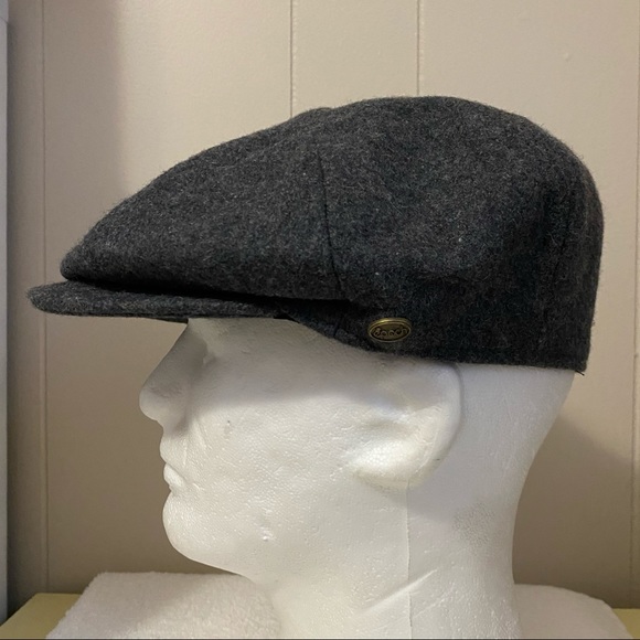 Epoch hats company charcoal gray wool newsboy flat cap - Picture 4 of 9